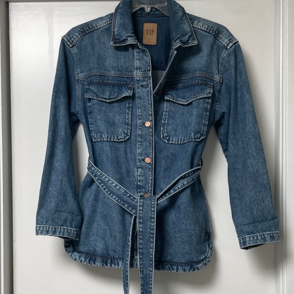 GAP Jackets & Blazers - Gap belted denim jacket